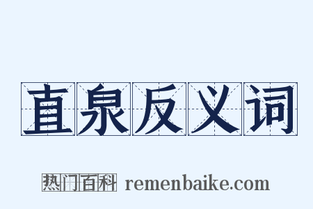 直泉反义词是什么意思的图片